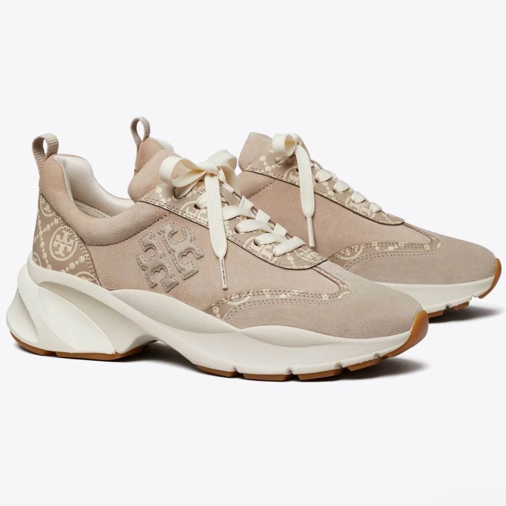 Tory Burch Light Beige and Cream Sneakers